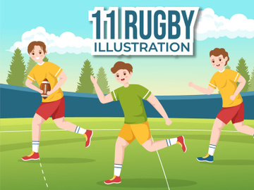11 Rugby Player Illustration preview picture