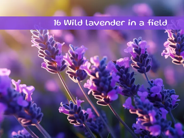 Wild lavender in a field