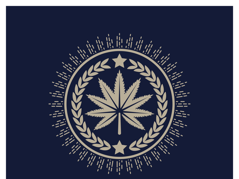 Mariuhana leaf symbol, marijuana or hemp icon, cannabis medical sign, weed drug vector illustration