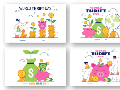 10 World Thrift Day Illustration