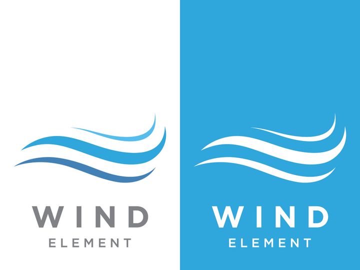 Unique wind abstract logo.