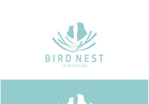 bird nest logo icon illustration design template, for bird farm, bird business, bird house, bird conservation with modern minimalist vector concept