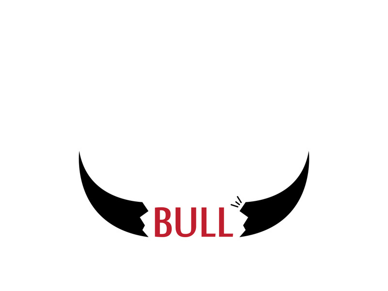 Bull head horns logo design.