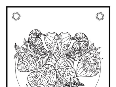 6 Birds  Coloring Book Pages KDP Interior.