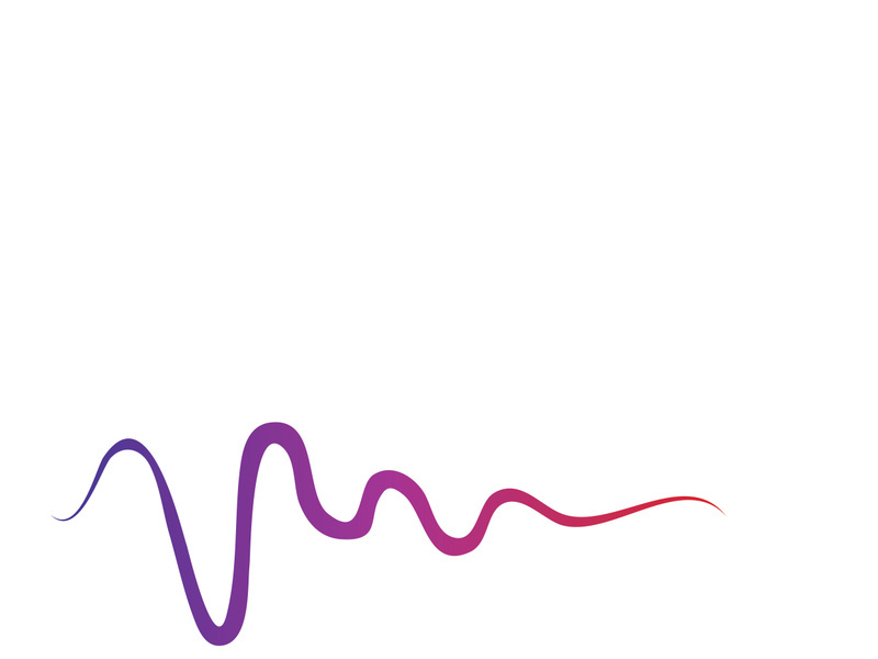 Sound waves vector illustration design template