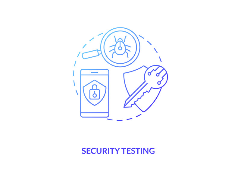 Security testing concept icon