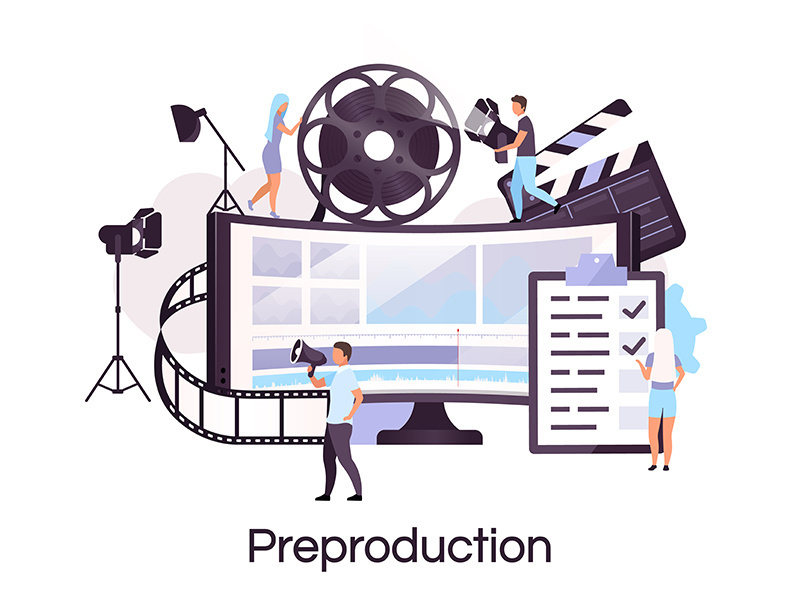 Preproduction flat concept icon