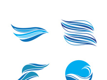 Wave beach vector illustration design logo