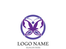 Butterfly logo icon vector design illustration