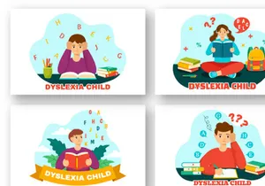 12 Dyslexia Children Illustration
