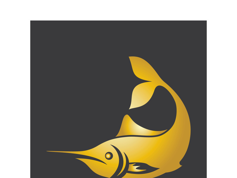 Fish logo template. Creative vector symbol