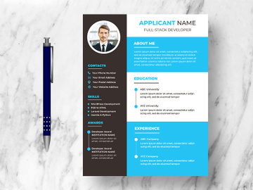 Modern Resume CV Template Ver-2 preview picture