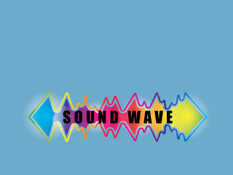 Sound waves logo background modern music vector image