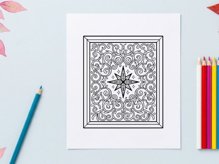 Panel dinding dekoratif salju Natal putih elegan dengan desain mandala floral rumit
