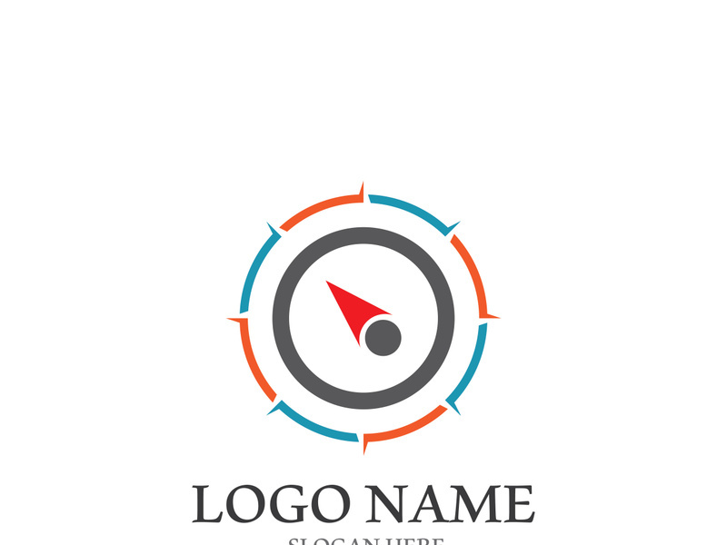 Compass logo template vector icon illustration design