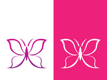Butterfly logo icon vector design illustration