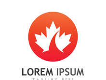 Canadian maple leaf logo design with a creative idea.