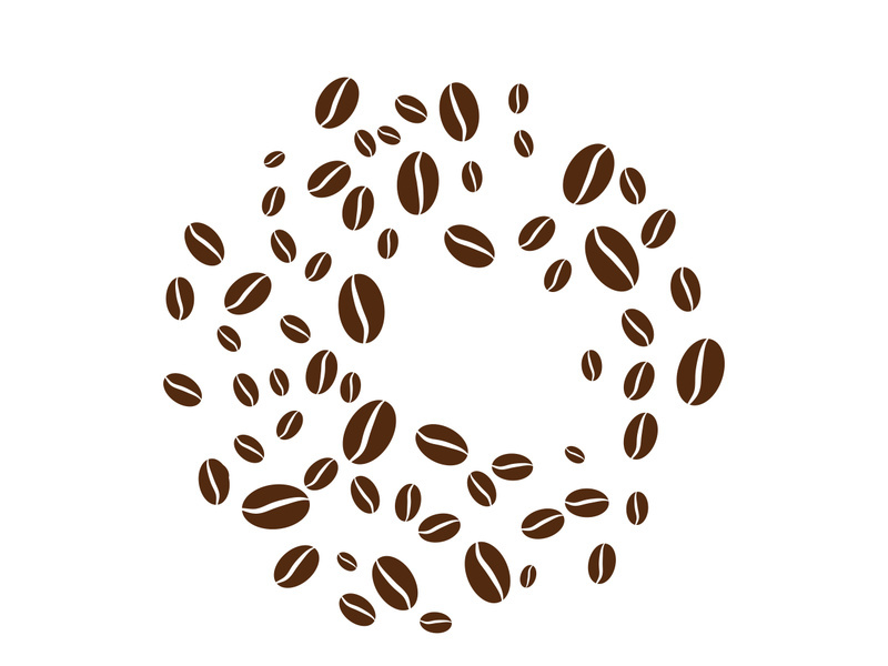 Coffee bean icon illustration