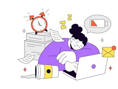 10 Work Burnout Illustration