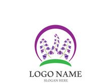 Lavender flower vector icon illustration design template
