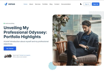 Venus Free Next.js Website Template