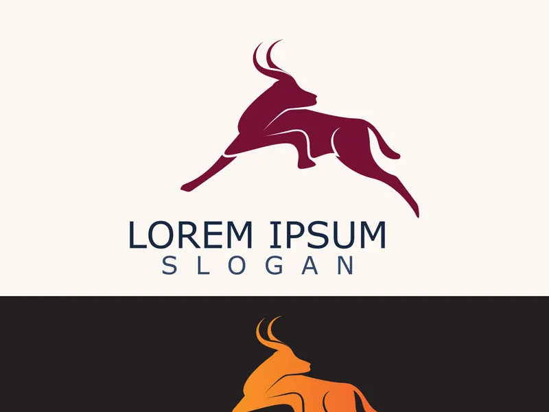 Antelope animal logo icon design animal simple illustration