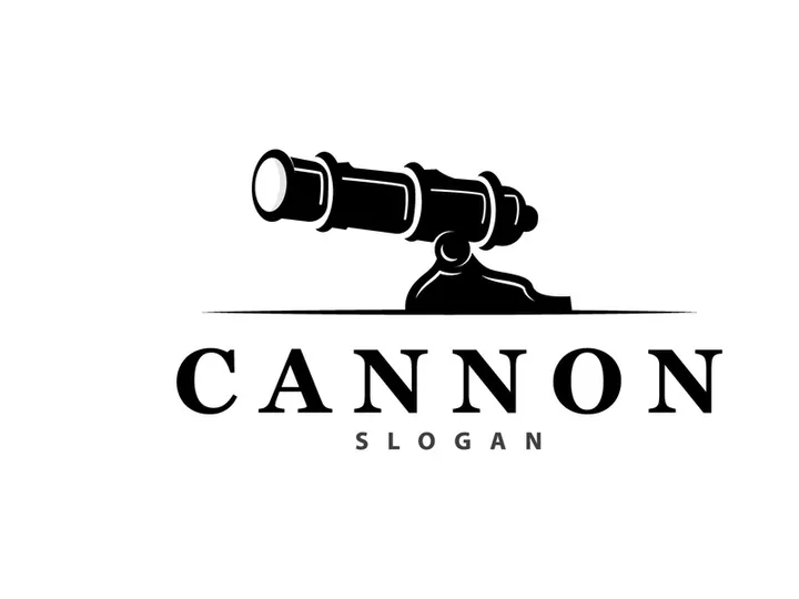 Cannon Logo, Elegant Simple Design Retro Vintage Style
