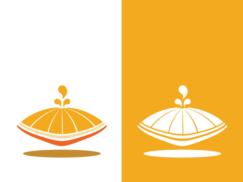 Orange logo design vector icon illustration design