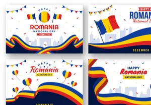 16 Romania National Day Illustration