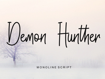 Demon Hunther - Script Monoline Font