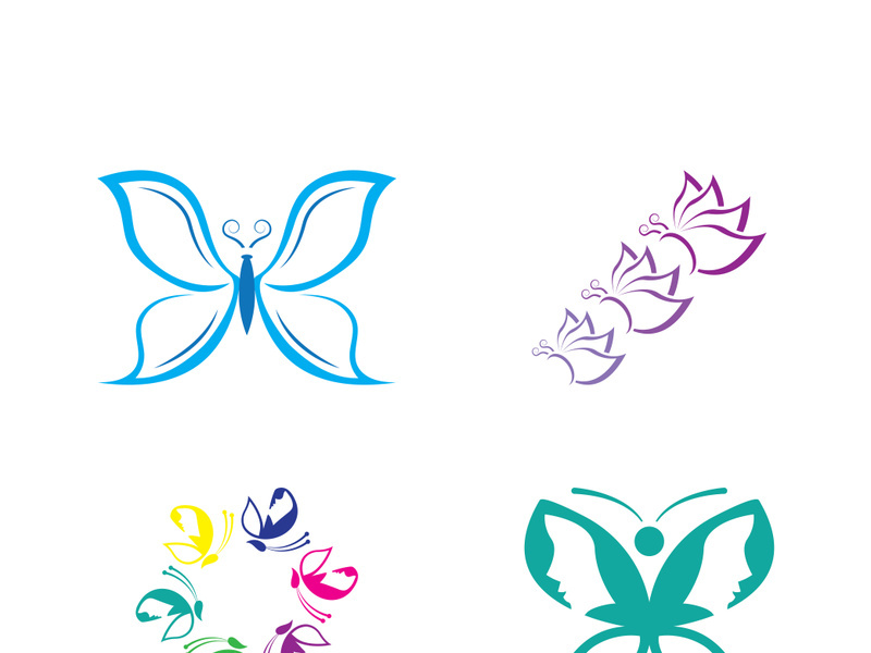 Butterfly logo icon vector design illustration