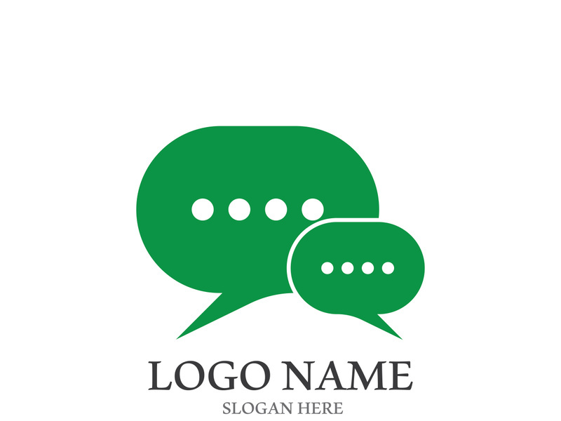 Speech bubble icon logo template vector illustration