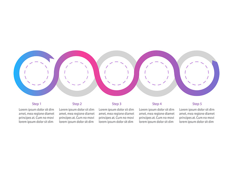 Corporate flowchart vector infographic template in creative design