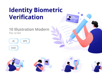 Identity Biometric Verification flat illustration preview picture