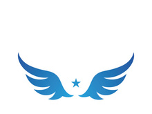 Eagle wing logo template. Vector illustration.