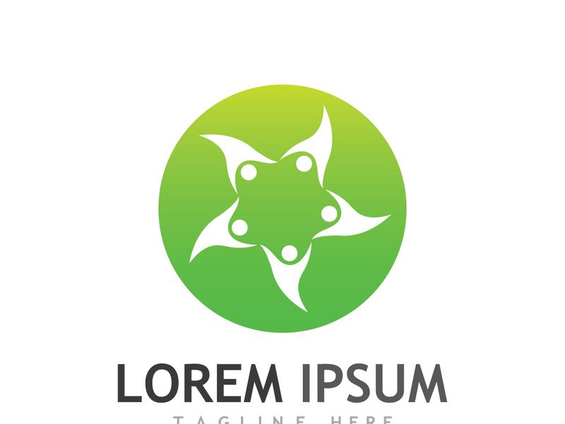 Community of people logo design with creative idea.