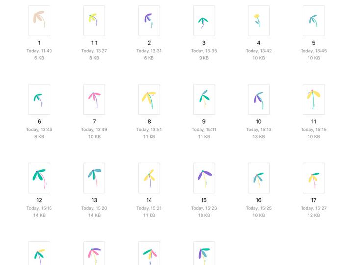 Flower illustration drawing icons plant