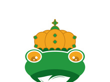 King frog logo icon template design vector illustration