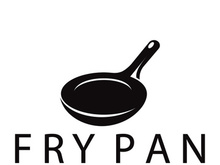 frying pan and spatula logo, kitchen cooking equipment, for business, company, restaurant