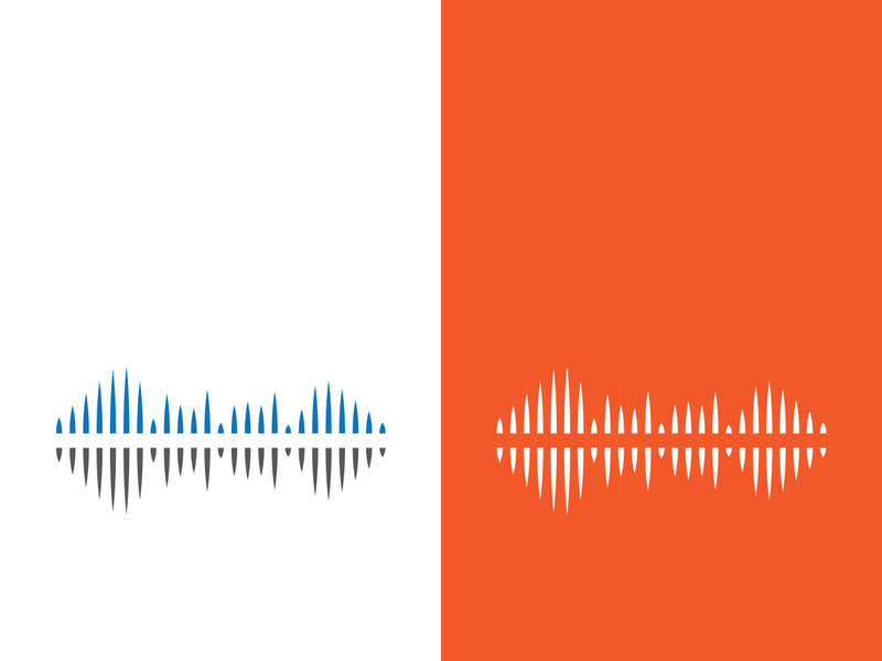 Sound waves vector illustration design template