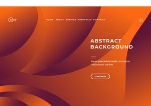 3d Abstract Background Orange