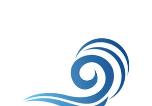 Water wave vector illustration logo template design