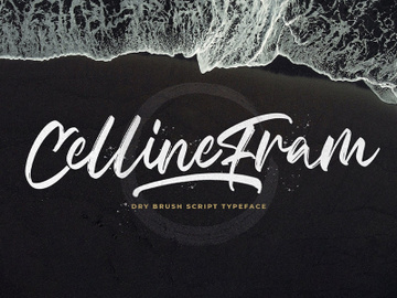 Celline Fram - Textured Brush Font preview picture