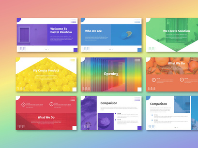 Pastel Rainbow - Multipurpose Keynote Template