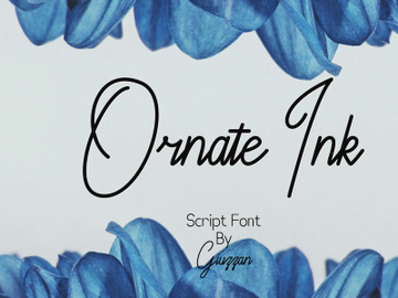 Ornate Ink - Script Font preview picture