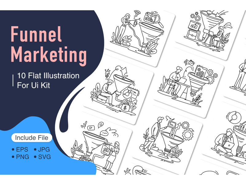 Funnel Marketing Illustration