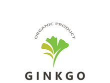 Ginkgo biloba leaf logo. can be used for herbal health products modern style logo design template