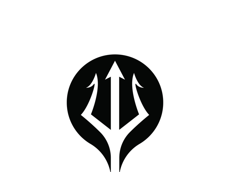 Trident Logo Template vector icon illustration design