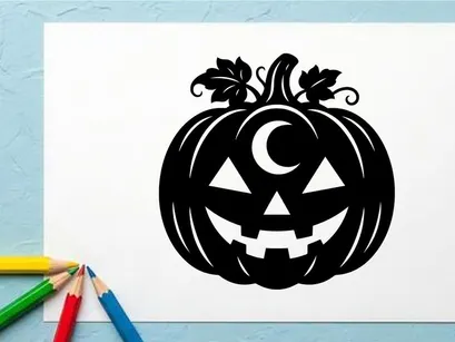 Halloween-Kürbis mit Kürbisgesicht für Herbstdekorationen
