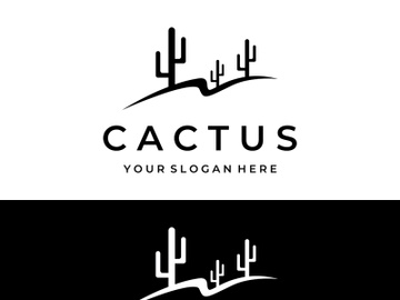 cactus plant logo template. preview picture
